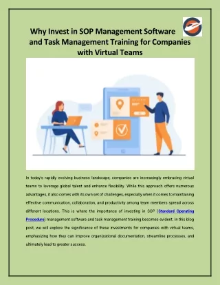 Why Invest in SOP Management Software and Task Management Training for Companies with Virtual Teams