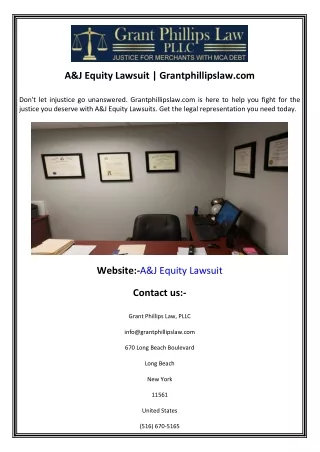 A&J Equity Lawsuit  Grantphillipslaw.com