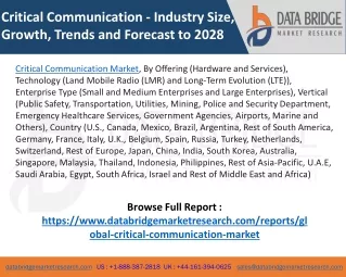 Critical Communication Market