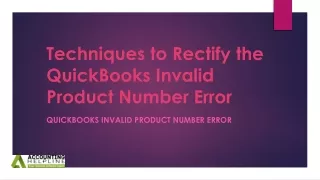 Easy methods for QuickBooks Invalid Product Number Error