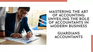 Guardians Accountants-the role of accountant in modern business