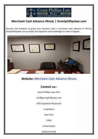 Merchant Cash Advance Illinois  Grantphillipslaw.com