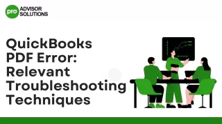 How To Fix QuickBooks PDF Error