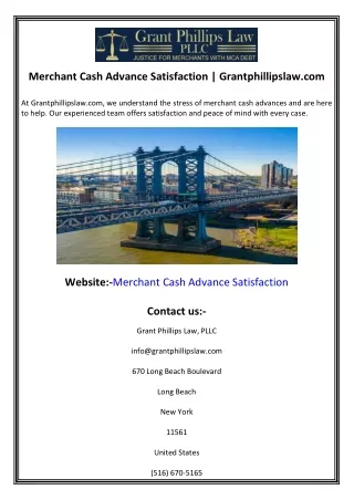 Merchant Cash Advance Satisfaction  Grantphillipslaw.com