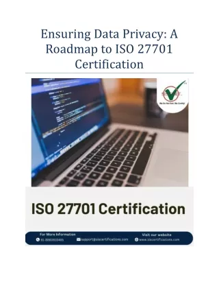 Ensuring Data Privacy: A Roadmap to ISO 27701 Certification