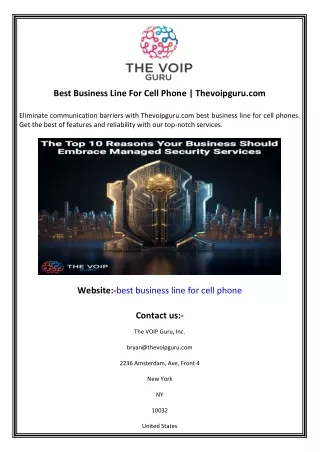 Best Business Line For Cell Phone  Thevoipguru.com
