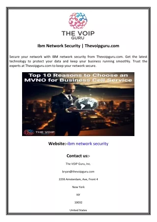 Ibm Network Security  Thevoipguru.com