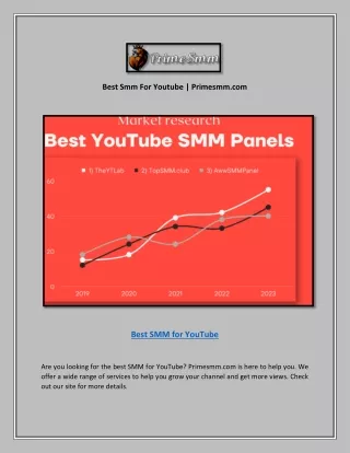 Best Smm For Youtube | Primesmm.com