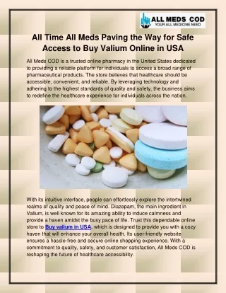 Buy valium in USA