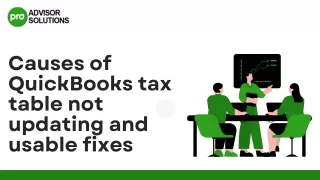 Quick Fixes For QuickBooks tax table not updating Issue