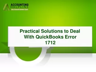 Quick Solutions To Rectify QuickBooks Error 1712