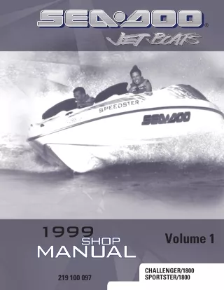 1999 Sea Doo Challenger 1800 Service Repair Manual