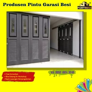 CUSTOM SIZE..!! Wa 0852 1824 3246 Kontraktor Pintu Carport Lipat Besi Fortress Untuk Cluster Di Pasuruan