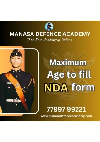 MAXIMUM AGE TO FILL NDA FORM