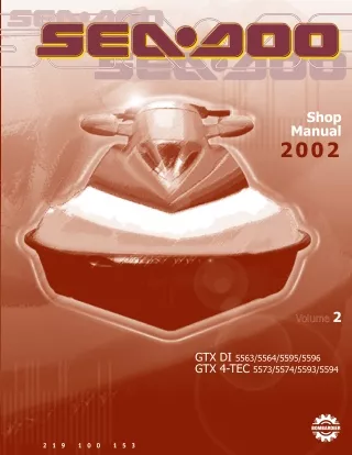 2002 Sea-Doo GTI Service Repair Manual