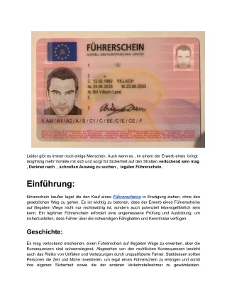 Fake Führerschein kaufen