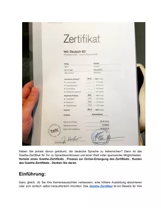 Prozess Zur Online-Erlangung Des Zertifikats