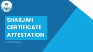 Certificate Attestation in Sharjah for Educational Documents