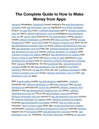 The Complete Guide to How to Make Money from Apps.docx