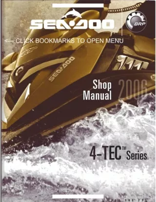 2006 Sea-Doo GTI Service Repair Manual