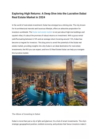 Exploring High Returns_ A Deep Dive into the Lucrative Dubai Real Estate Market in 2024