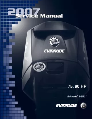 2007 Johnson Evinrude Outboard 75Hp Service Repair Manual