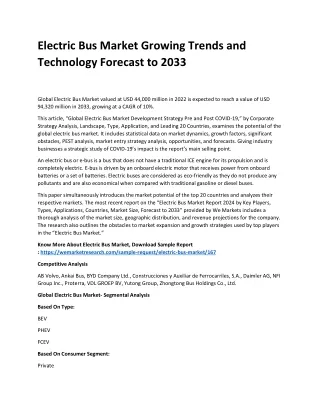 Electric Bus Market