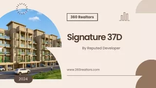 Signature 37d in Dwarka Expressway Gurgaon - Price, Floor Plan