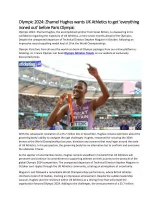 Olympic 2024 Zharnel Hughes wants UK Athletics to get ‘everything ironed out’ before Paris Olympic