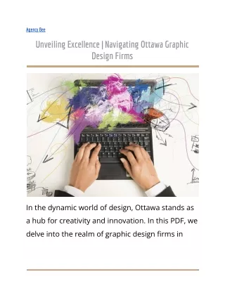 Unveiling Excellence _ Navigating Ottawa Graphic Design Firms