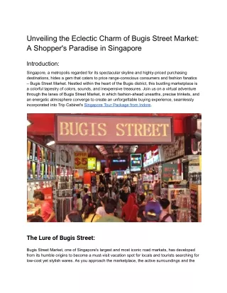 Unveiling the Eclectic Charm of Bugis Street Market_ A Shopper's Paradise in Singapore