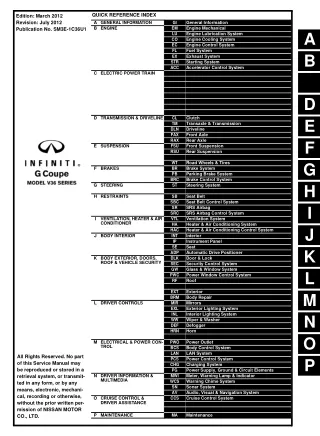 2013 Infiniti G37 Coupe Service Repair Manual