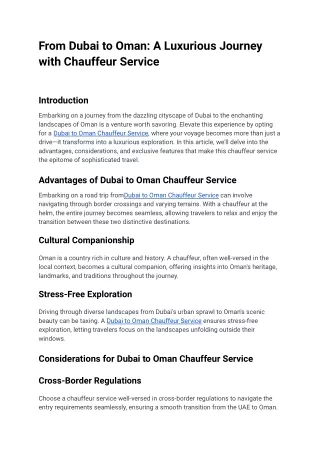 Dubai to oman chauffeur service (1)