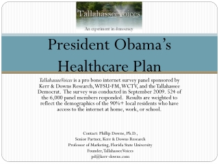 President Obama’s Healthcare Plan