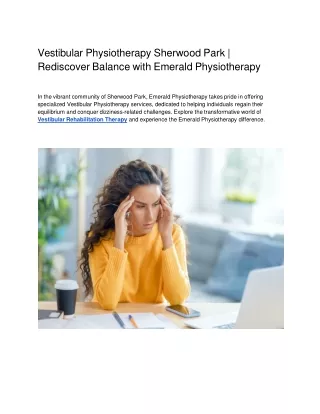 Vestibular Physiotherapy Sherwood Park _ Rediscover Balance with Emerald Physiotherapy (1)