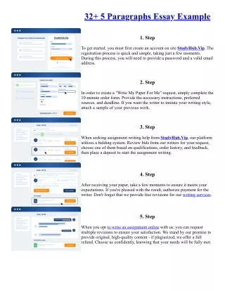 32  5 Paragraphs Essay Example