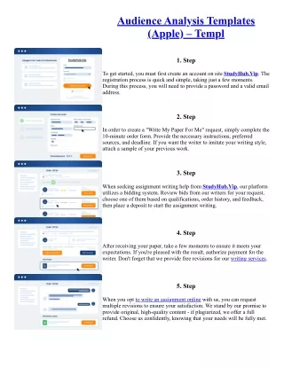 Audience Analysis Templates (Apple) – Templ