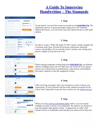 A Guide To Improving Handwriting – The Stampede