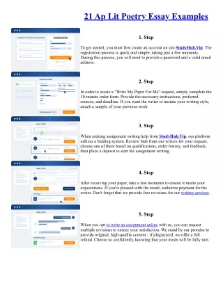 21 Ap Lit Poetry Essay Examples