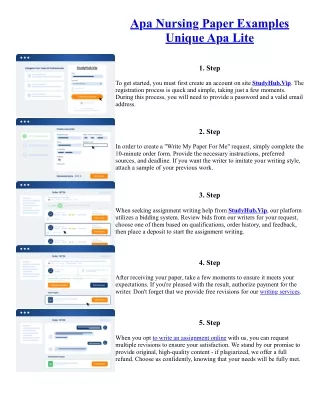 Apa Nursing Paper Examples Unique Apa Lite