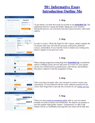 50  Informative Essay Introduction Outline Mo