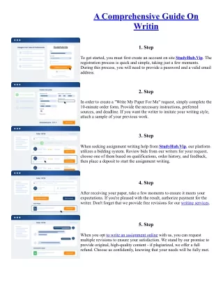 A Comprehensive Guide On Writin