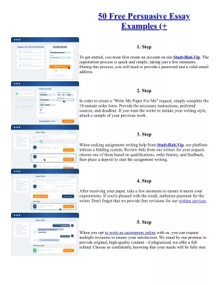 50 Free Persuasive Essay Examples (