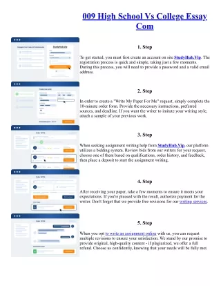 009 High School Vs College Essay Com
