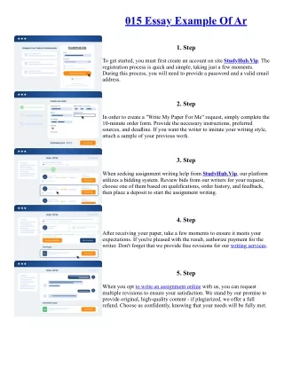 015 Essay Example Of Ar