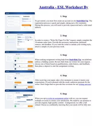 Australia - ESL Worksheet By