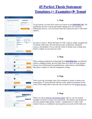 45 Perfect Thesis Statement Templates (  Examples) ᐅ Templ