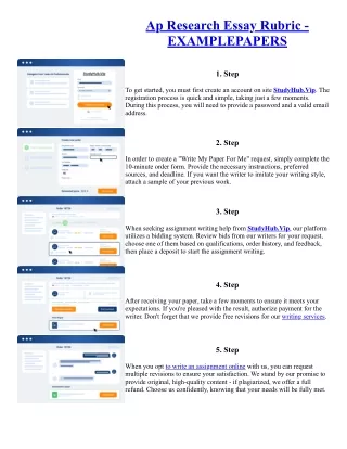 Ap Research Essay Rubric - EXAMPLEPAPERS