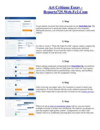 Art Critique Essay - Reportz725.Web.Fc2.Com