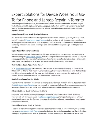 Expert Solutions for Device Woes